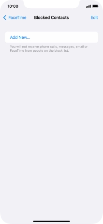 Press Add New... and follow the instructions on the screen to block a contact.