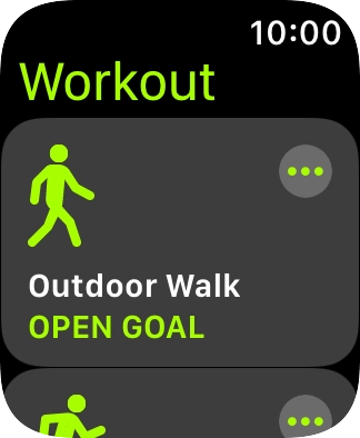 Press the required training activity to start it.