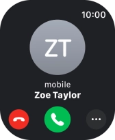 Press the Digital Crown when you get a call.