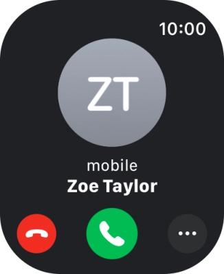 Press the Digital Crown when you get a call.