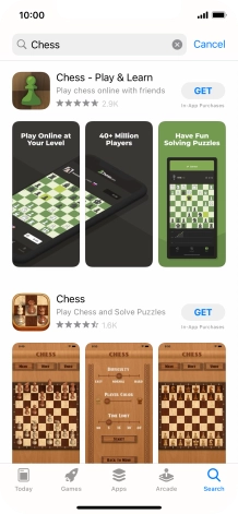 Press the required app.