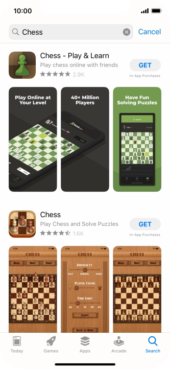 Press the required app.