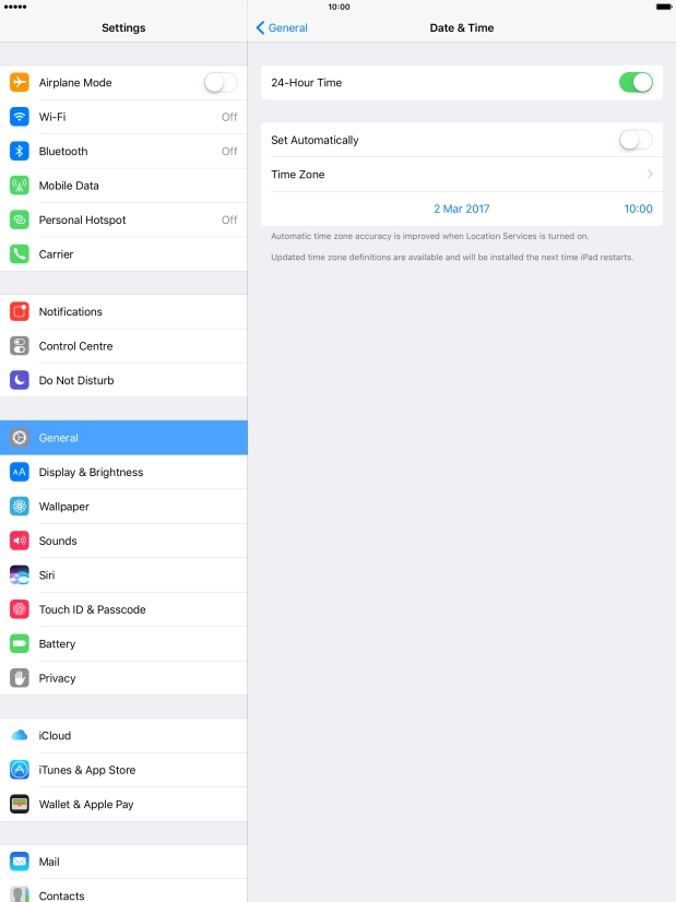 Press the indicator next to 
