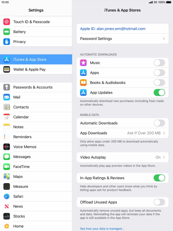 Press the indicator next to 