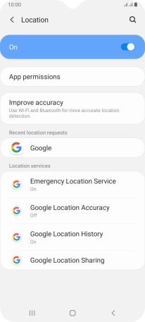 Press Google Location Accuracy.