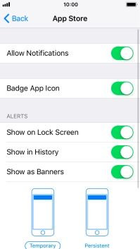 Press the indicator next to 