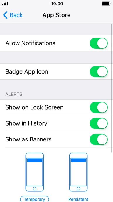 Press the indicator next to 