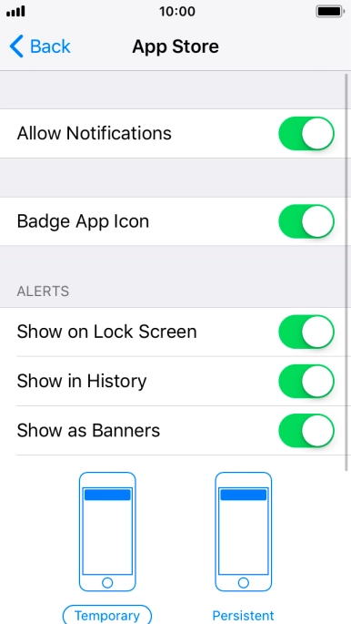 Press the indicator next to 