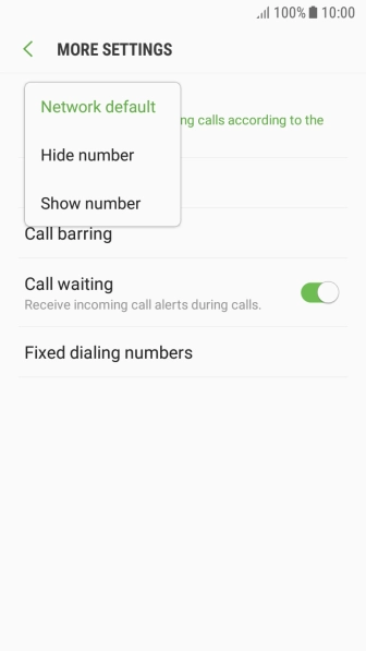 Press Show number to turn on caller identification.