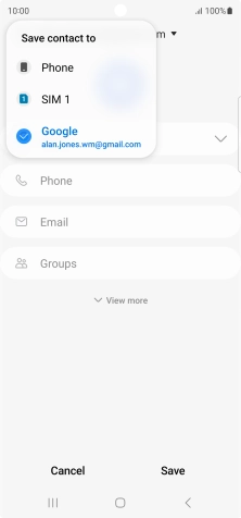 Press the required Google account.