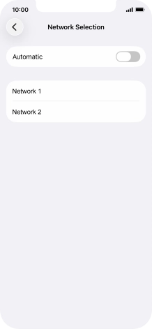 If you turn off the function, press the required network.