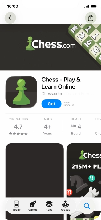 Press Get and follow the instructions on the screen to install the app.