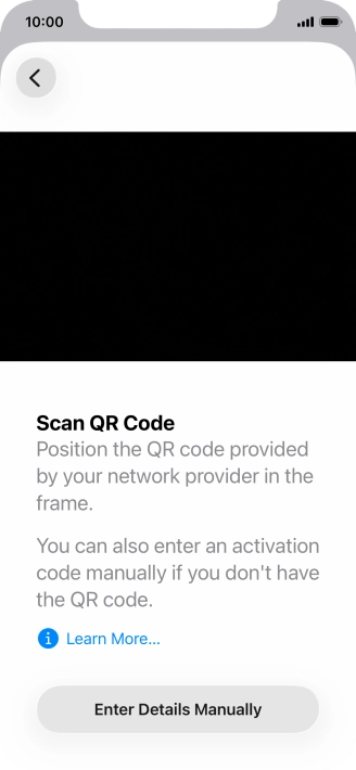 Place the QR code you've received inside the phone camera frame to scan the code.