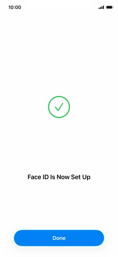 Press Done. If you haven't previously selected a phone lock code, key in a code of your own choice twice.