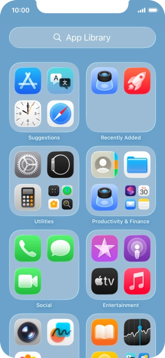 Press the required app.