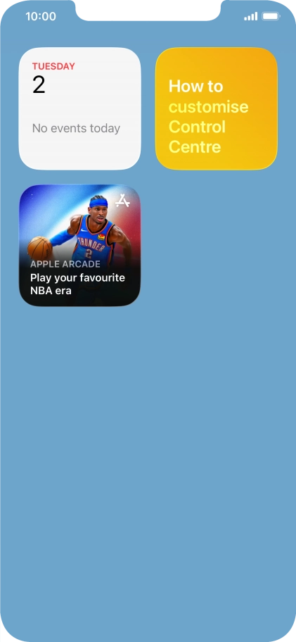 Press and hold the required widget until a pop-up menu is displayed.