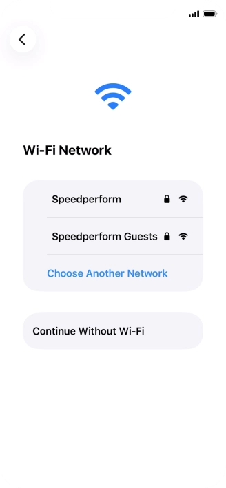 Press the required Wi-Fi network.