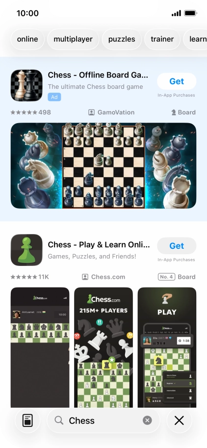 Press the required app.