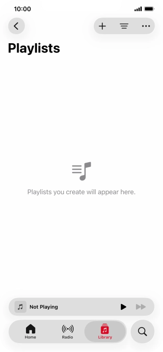 Press the new playlist icon.