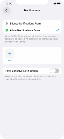 Press the indicator next to 