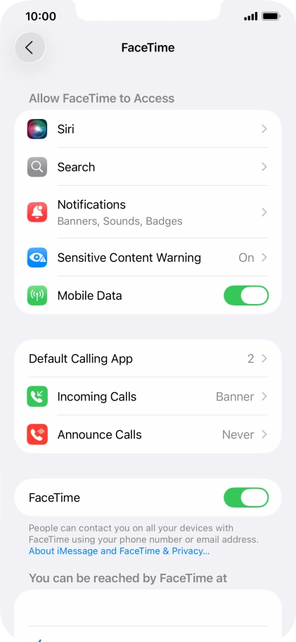 Press the indicator next to 