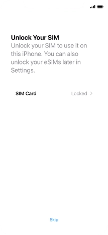 Press SIM Card.