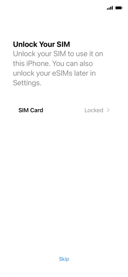 Press SIM Card.