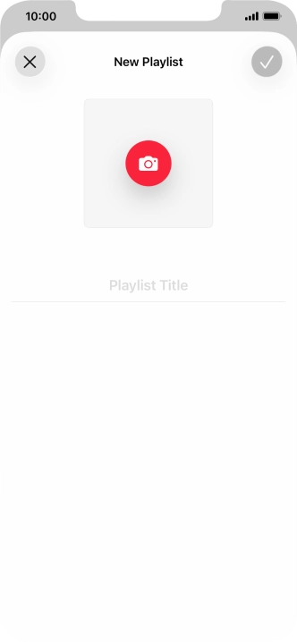 Press the text input field and key in a name for the playlist.