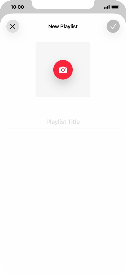 Press the text input field and key in a name for the playlist.