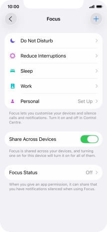Press Do Not Disturb.