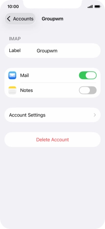 Press Account Settings.