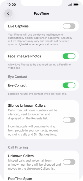 Press the indicator next to 
