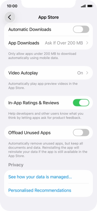 Press the indicator next to 