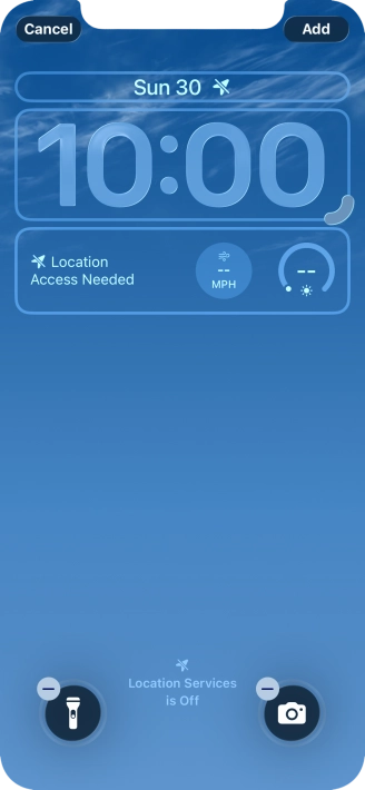 To customise the way the lock screen date is displayed, press the date widget and follow the instructions on the screen to select the required widget display mode.