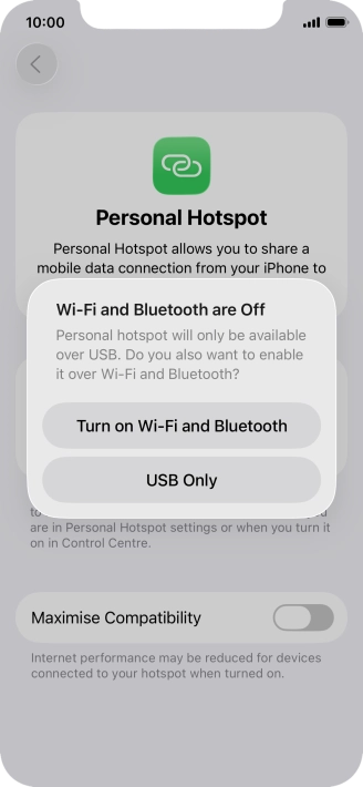 If Wi-Fi is turned off, press Turn on Wi-Fi and Bluetooth.