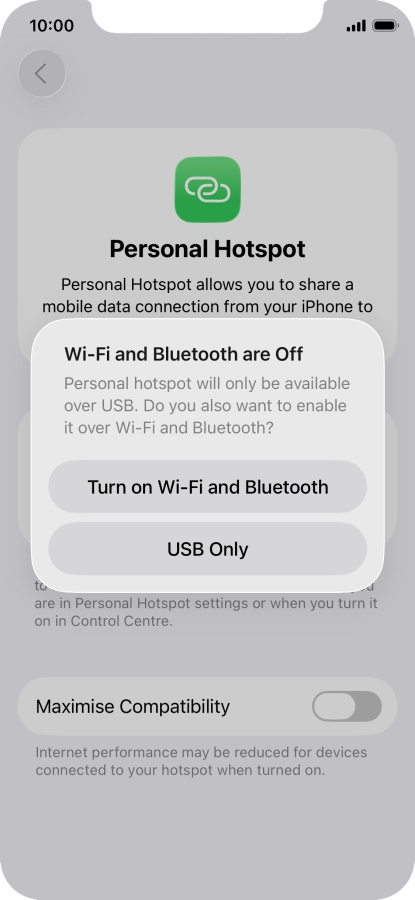If Wi-Fi is turned off, press Turn on Wi-Fi and Bluetooth.