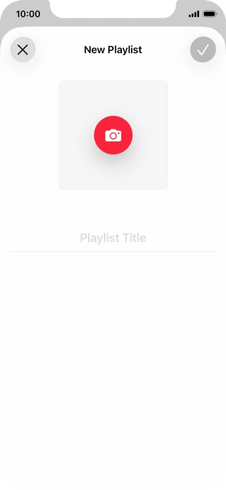 Press the text input field and key in a name for the playlist.
