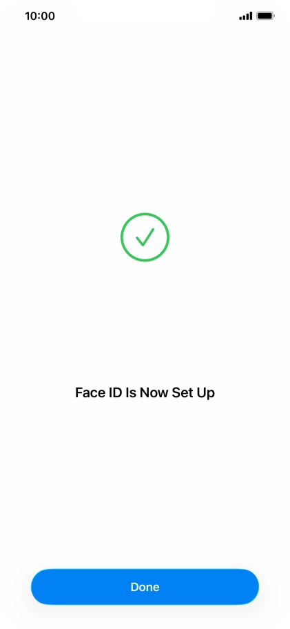 Press Done. If you haven't previously selected a phone lock code, key in a code of your own choice twice.