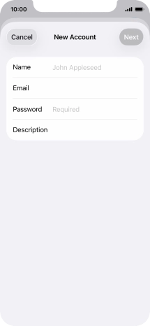 Press Name and key in the required sender name.