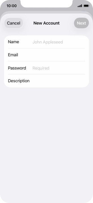Press Name and key in the required sender name.