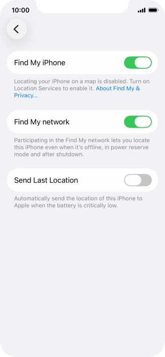Press the indicator next to 