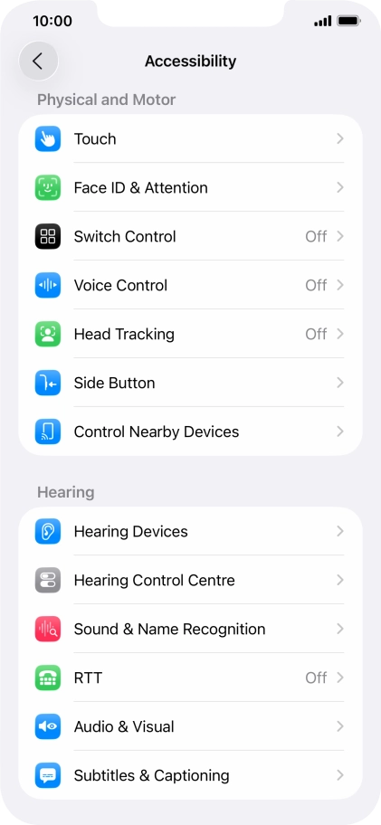 Press the required category below 