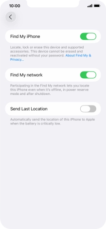 Press the indicator next to 
