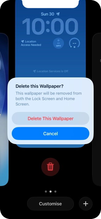 Press Delete This Wallpaper.