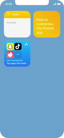 Press and hold the required widget until a pop-up menu is displayed.