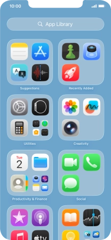 Press the required app.