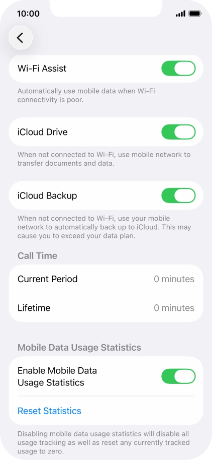 Press the indicator next to 