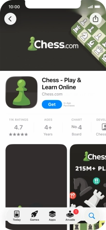 Press Get and follow the instructions on the screen to install the app.