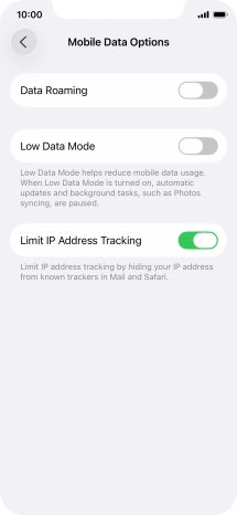 Press the indicator next to 