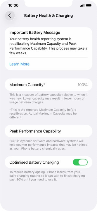 Press the indicator next to 